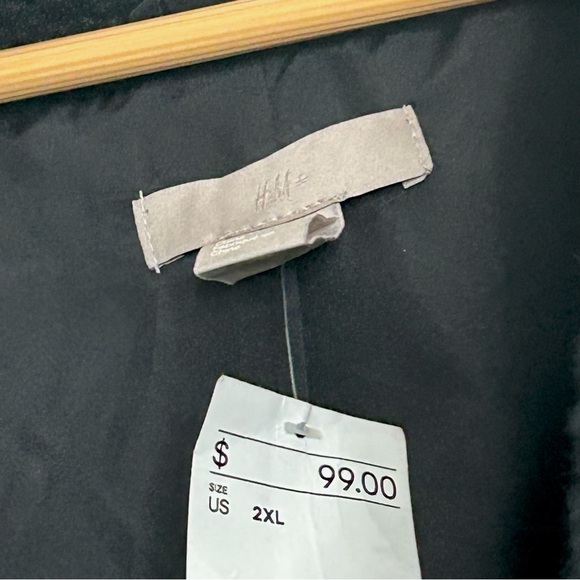 Black Plus Faux Fur Teddy Shearling Button Up Jacket Coat - Picture 15 of 15